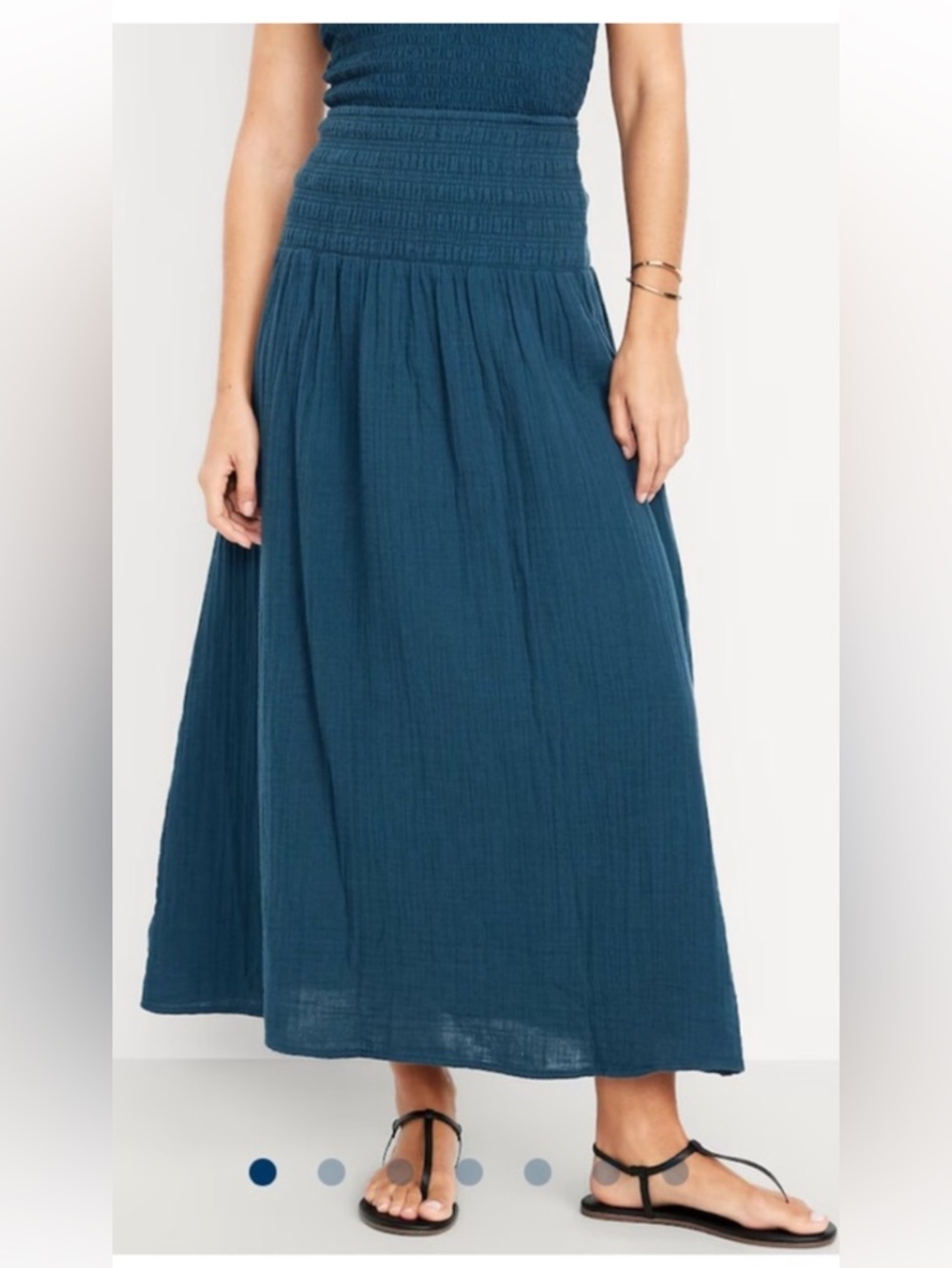 High-Waisted Crinkle Gauze
Smocked Maxi Skirt | Old Navy - Picture 2 of 3